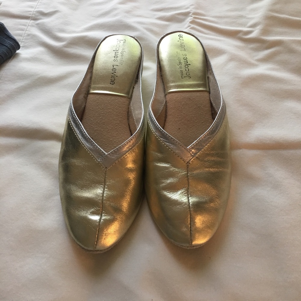 Gorgeous gold house slippers