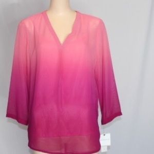 Pink ombré blouse
