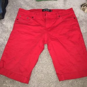Red Skinny shorts