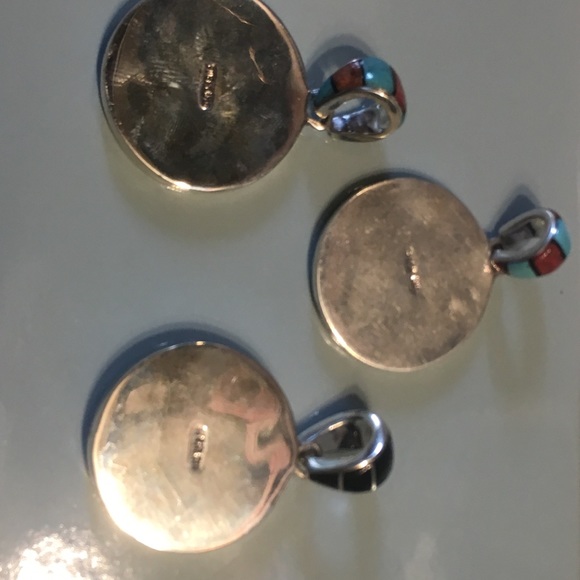 ✨Handmade silver & gemstone 13 point pendant - Picture 5 of 5