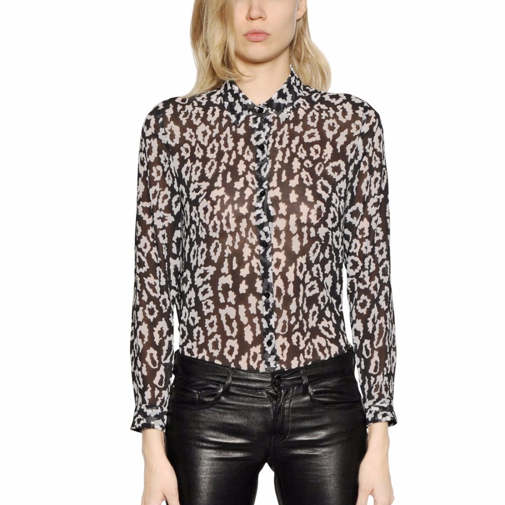 The Kooples Printed Chiffon Blouse