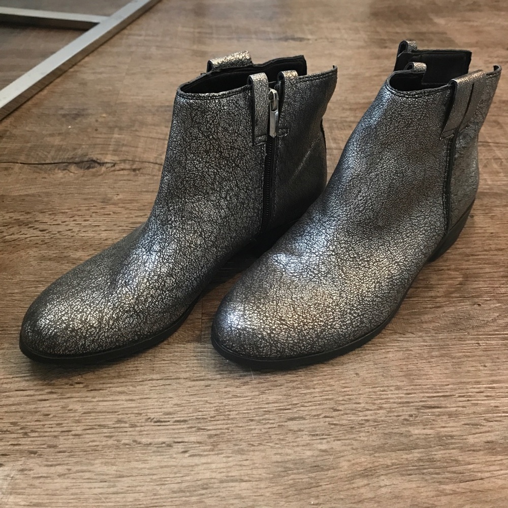 Sam Edelman silver booties