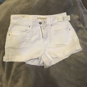White Jean Shorts
