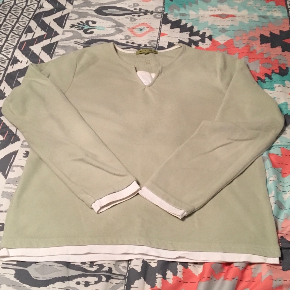 Green shirt 100% polyester