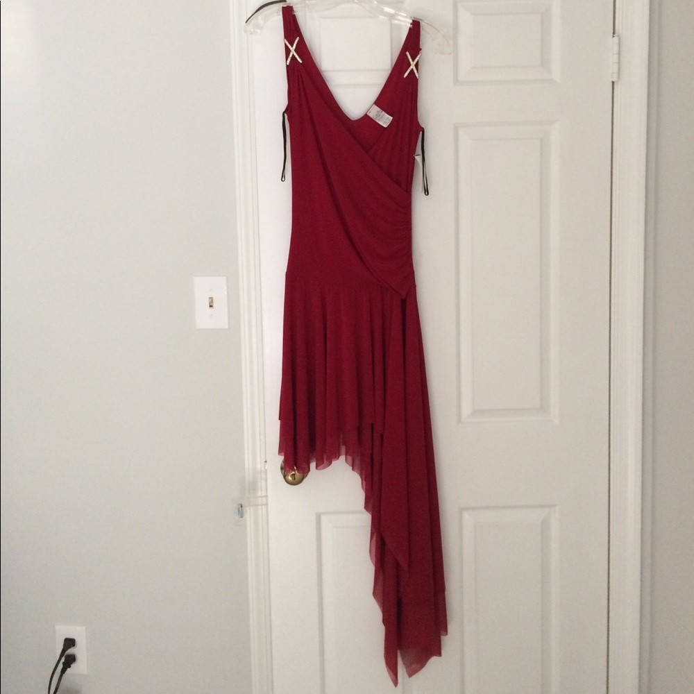 Asymmetrical Red Short Dress Size M