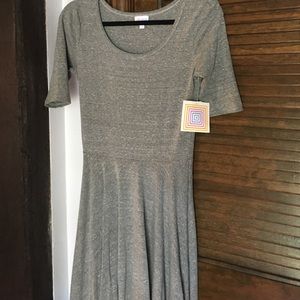 LuLaRoe Nicole Dress - heathered light grey