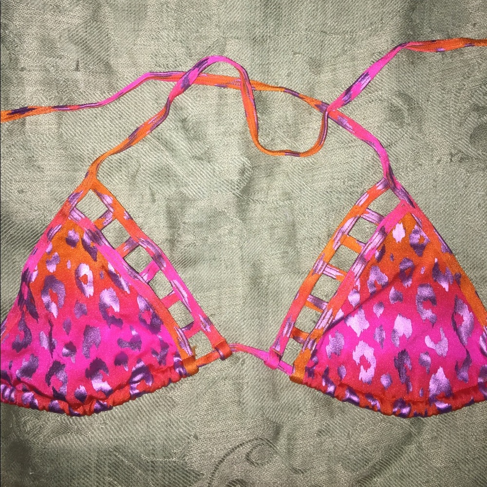 Vs String Bikini W Purple Metallic Leopard Print - image 3
