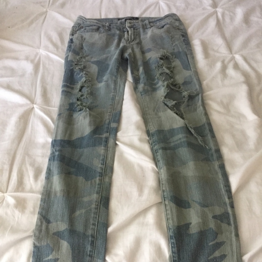 Army print stretchy jeans from Wet seal size 7