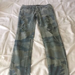 Army print stretchy jeans from Wet seal size 7