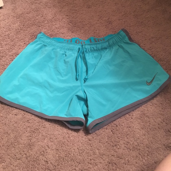 Nike Pants - Nike Dri-Fit Teal and gray shorts