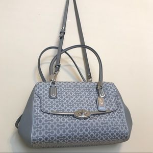 AUTHENTIC Coach Madison Needlepoint Op Art Satchel