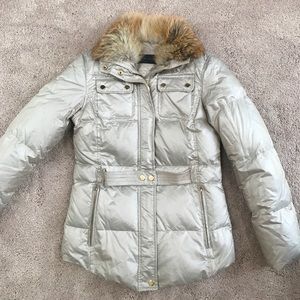 Women's Elie Tahari Real Fox Fur Winter Coat