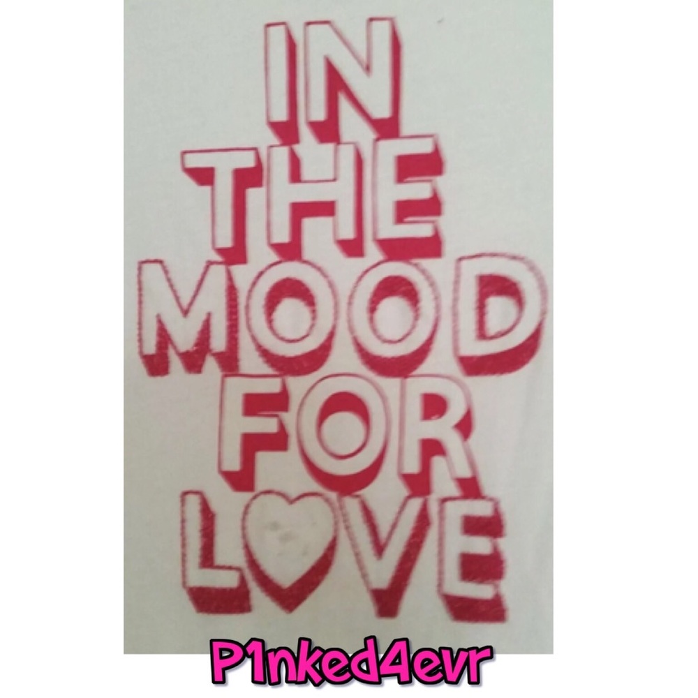 VS PINK "In The Mood For Love" White Sleep Shirt