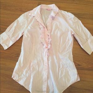 Lilly Pulitzer Size M ruffle button down top