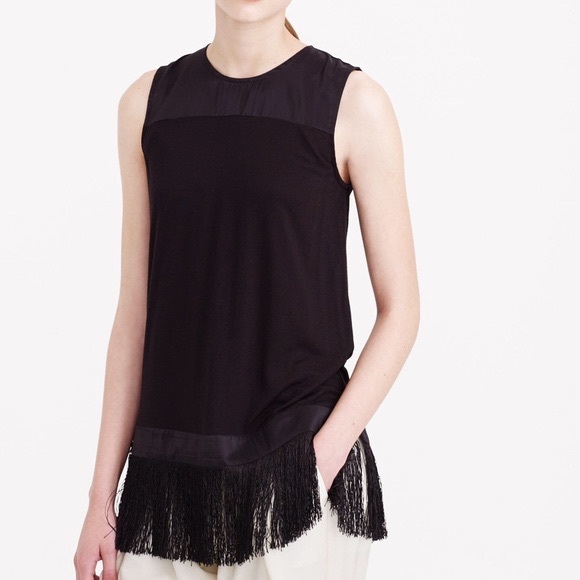 NWOT J.Crew Retail Fringe Hem Tank - Picture 1 of 3
