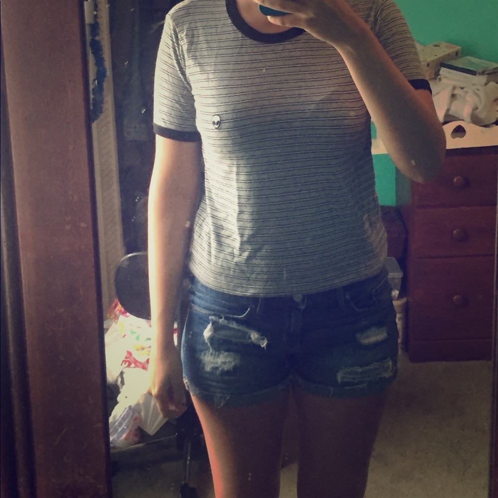 This is a PacSun alien t-shirt