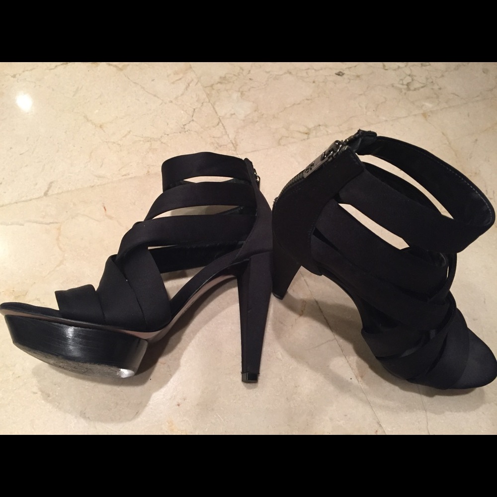 Tory Burch Satin platform strappy sandal/bootie