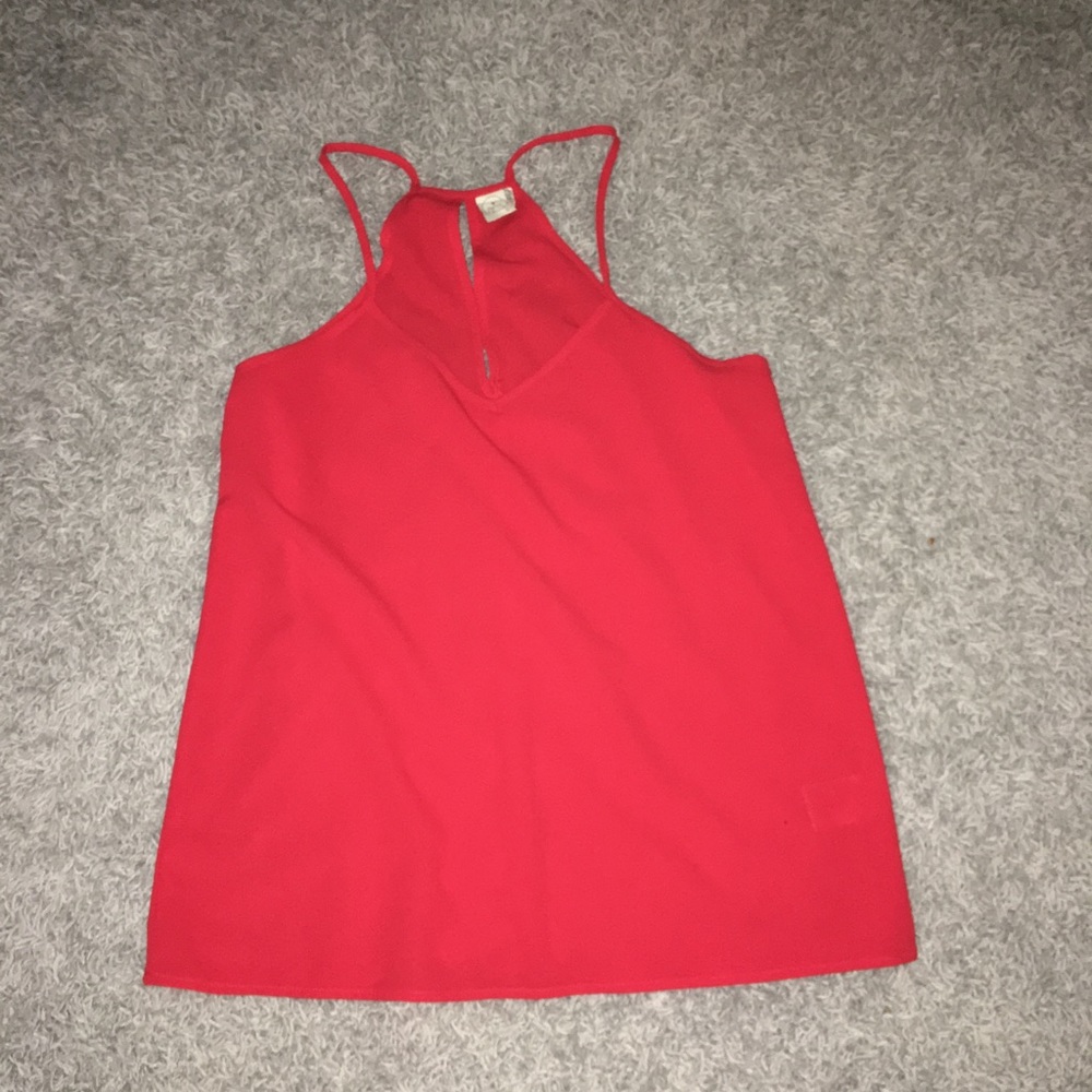 Marshalls - Bright Red Tank Top with Slit in Back
