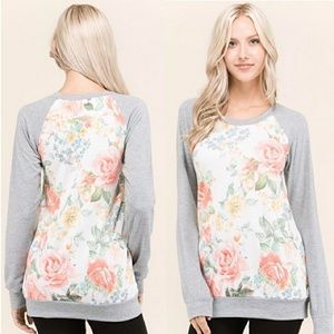 Floral knit top