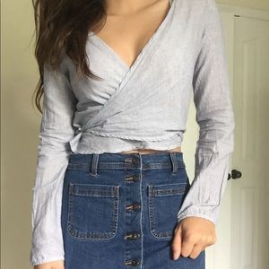 Brandy Melville Light Blue Blouse