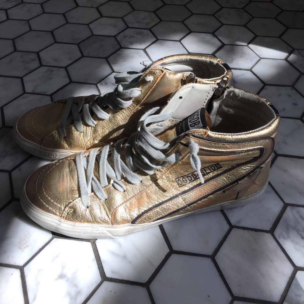 Golden Goose Gold Sneakers!!