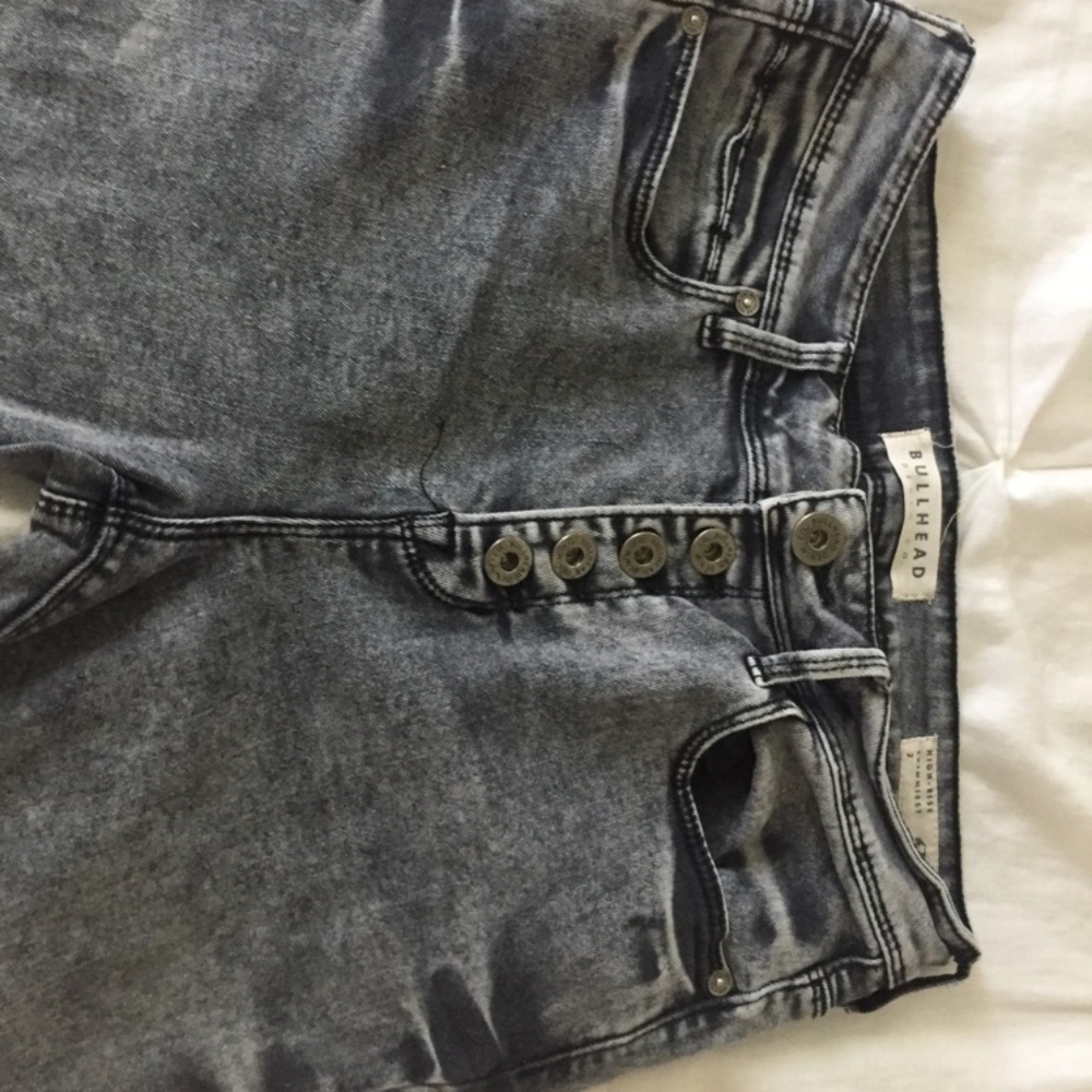 Gray/black high rise skinny jeans from PacSun