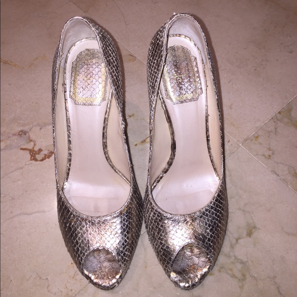 Christian Dior Platform peep toe platform pumps