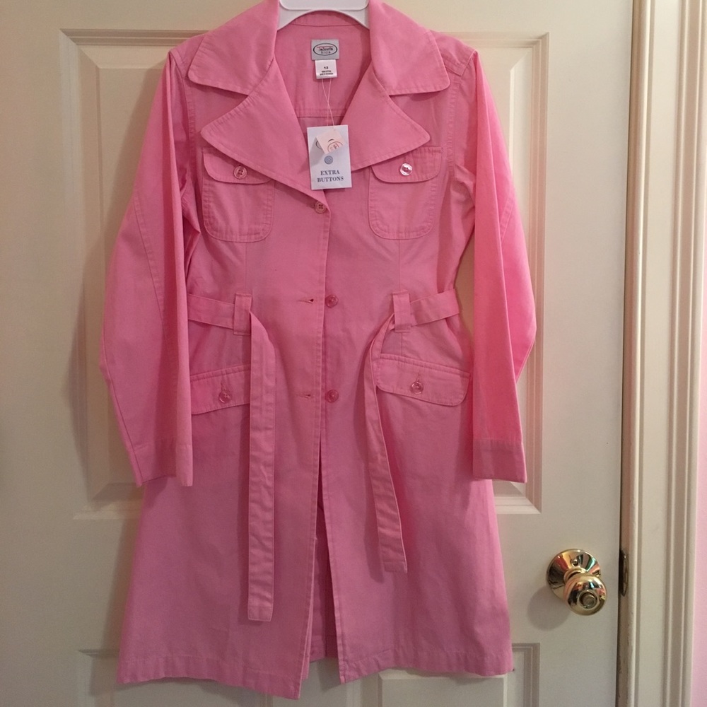 NWOT Talbots kids pink trench coat