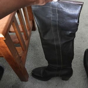Over knee leather boots