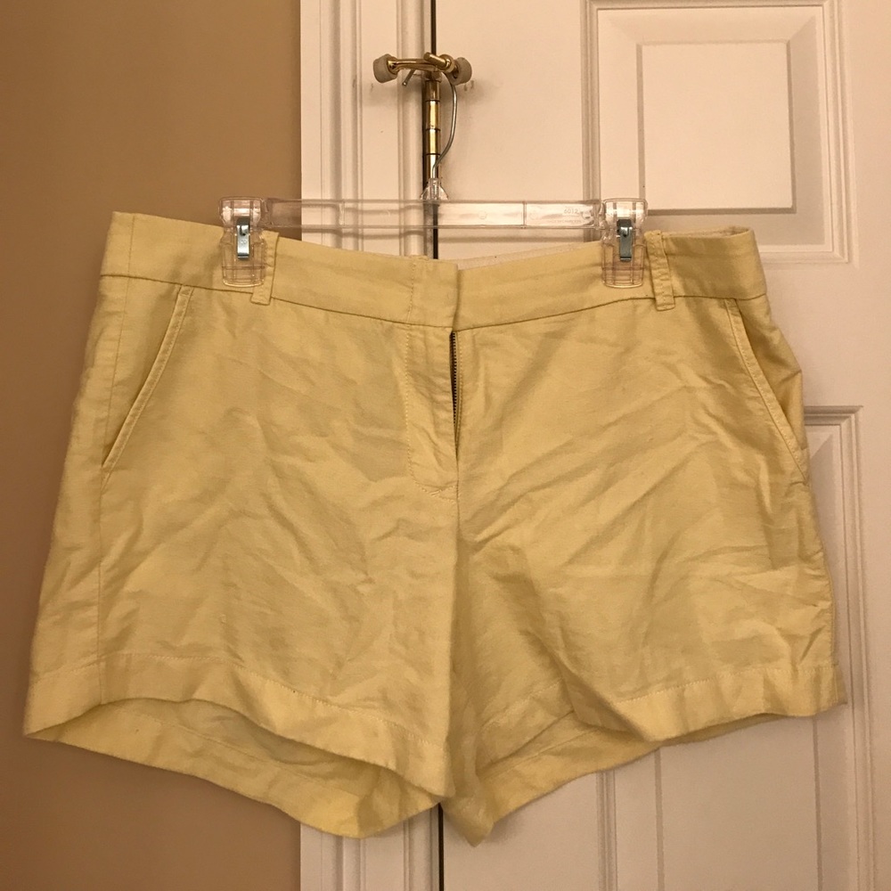 J. Crew Yellow Chino Shorts Size 12