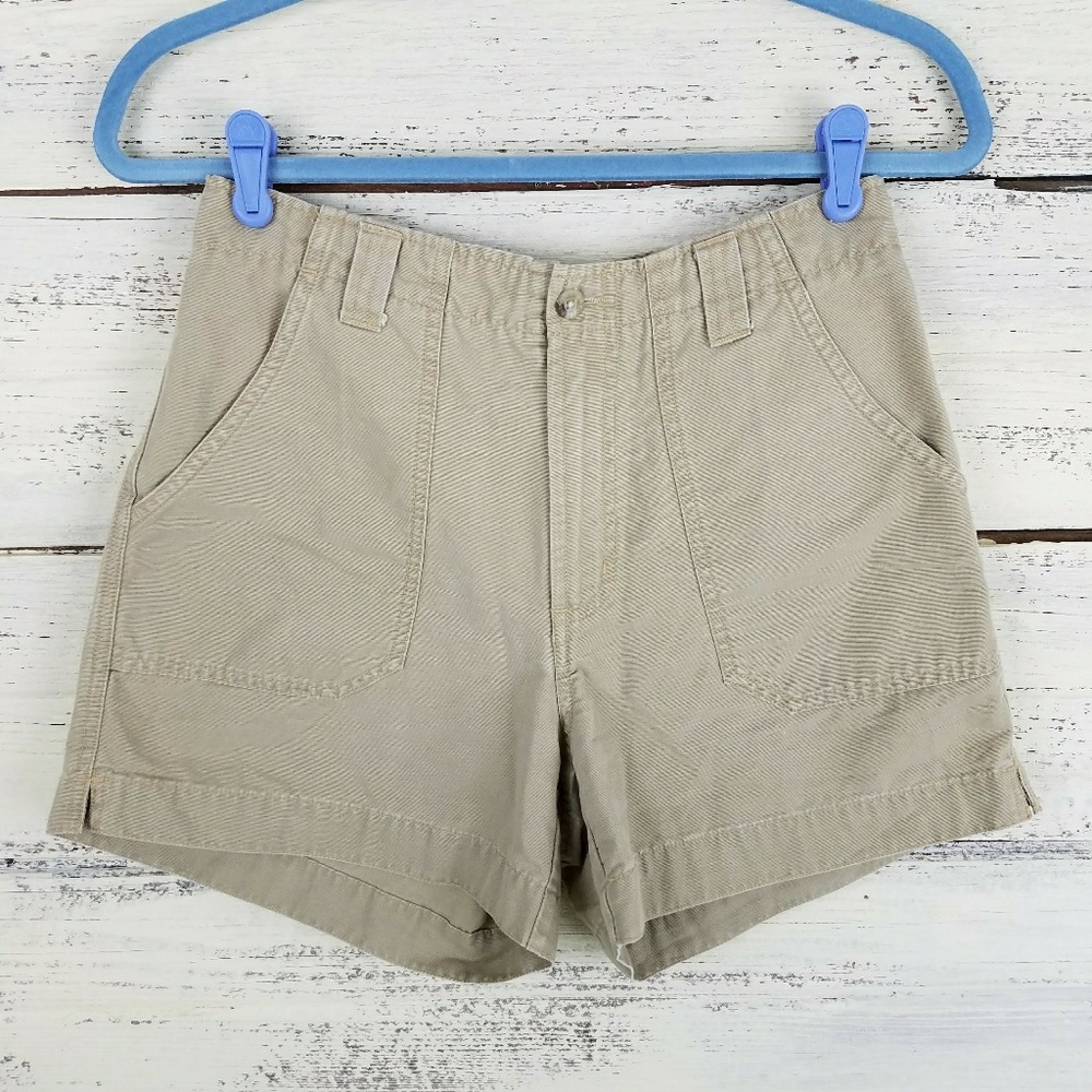 Columbia Khaki Hiking Outdoors High Waisted Shorts