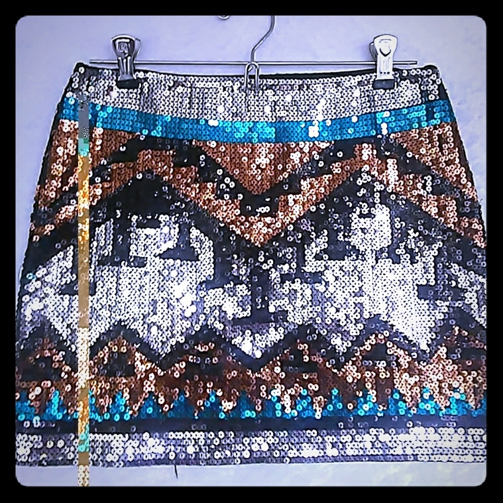 Sequin mini skirt