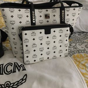 MCM Shopper & Clutch