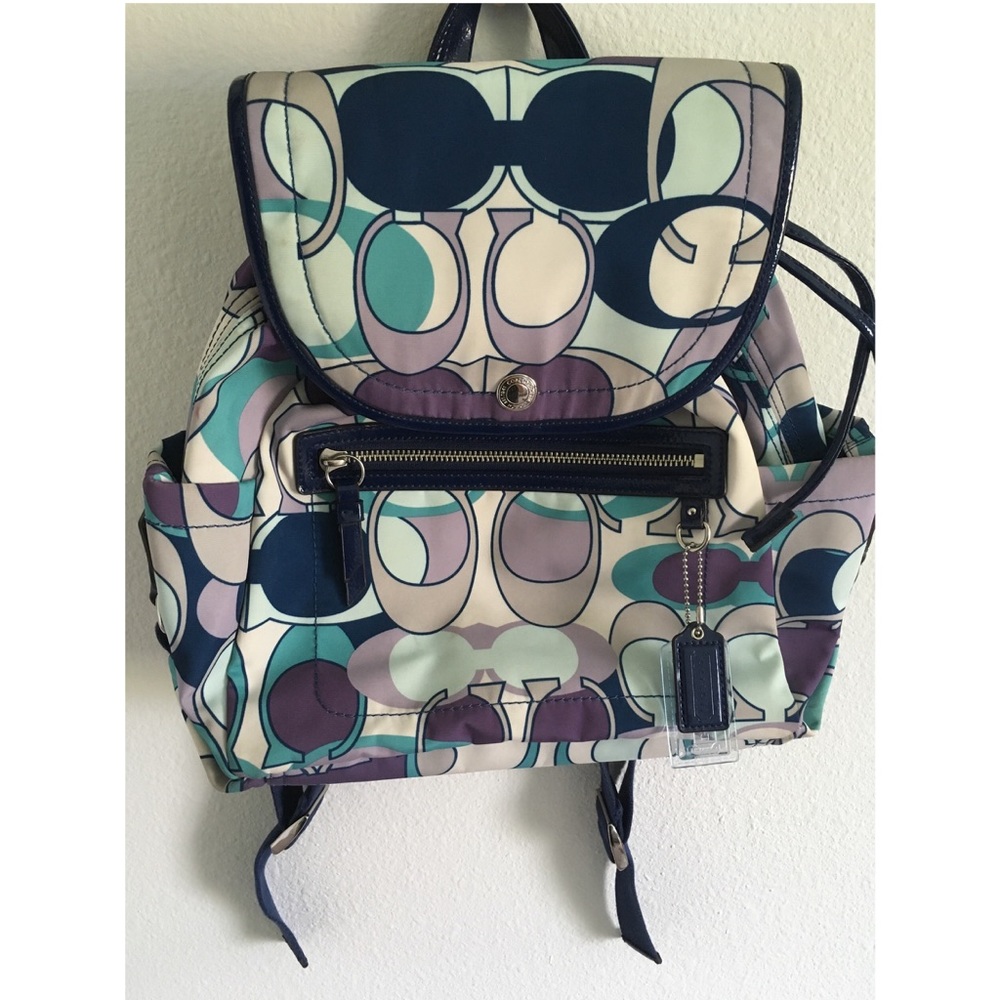C Print Coach Mini Backpack