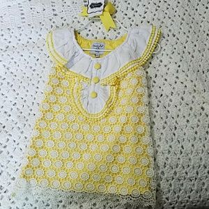 Crochet Flower Dress (9-12) months (NWT)