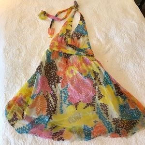 Milly deep V halter dress size 8