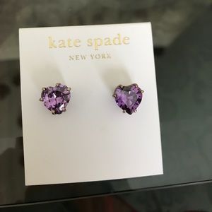 Kate Spade Purple Heart Studs