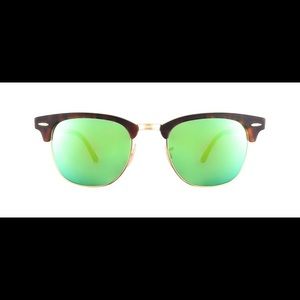 Ray ban clubmaster flash lenses green
