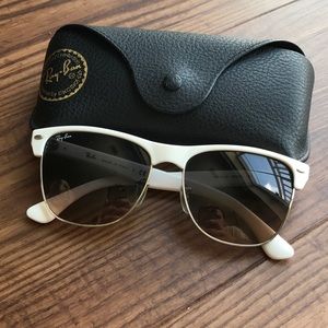 White Clubmaster Ray Bans