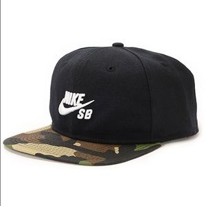 Nike SB Commander Black and Camo Snapback Hat