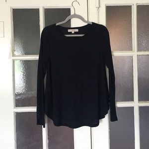 Navy blue long sleeve LOFT top