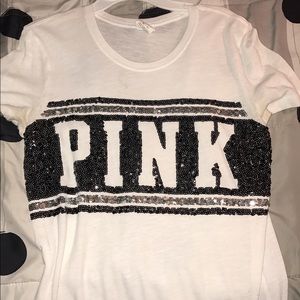 PINK Black & White Tshirt