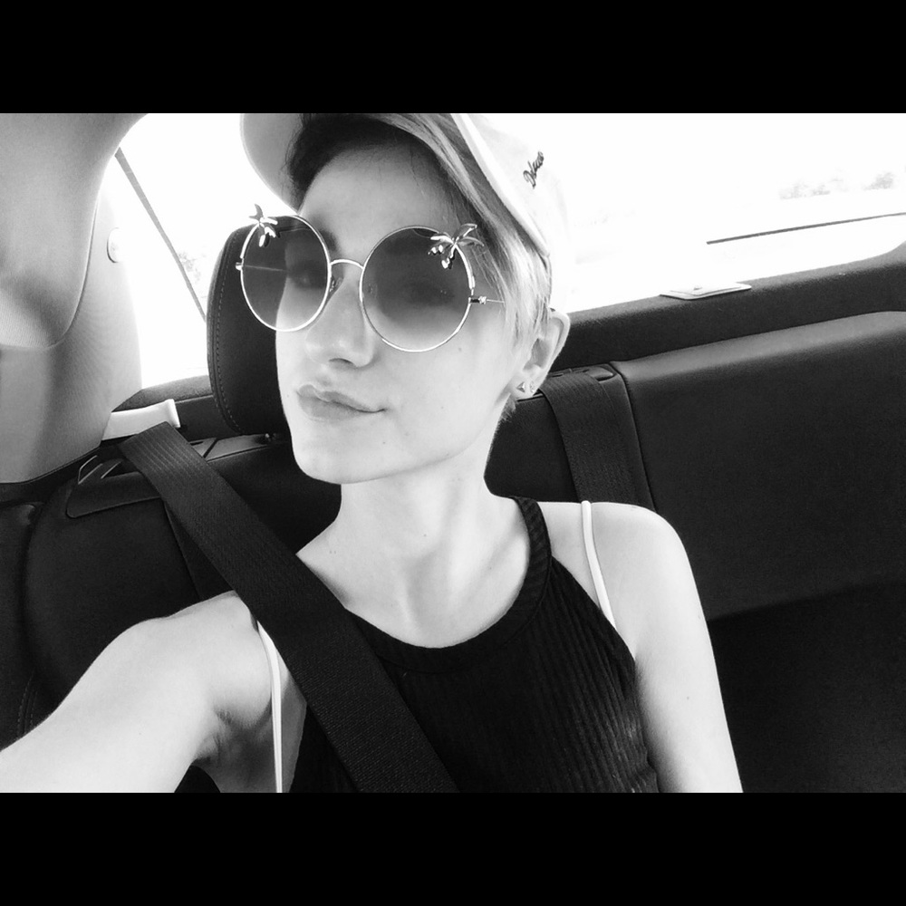 Palm tree circle sunglasses