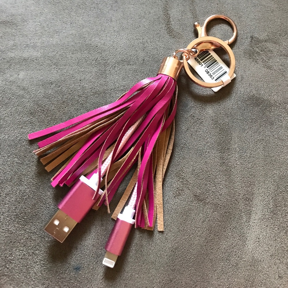 iPhone keychain and charger