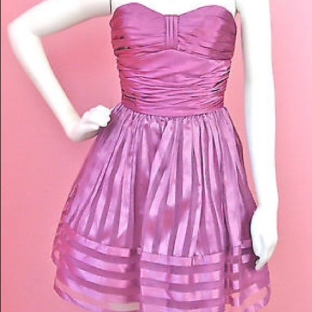 Betsey Johnson Burnout Pink Striped Dress