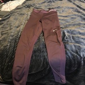 purple nike pro pants