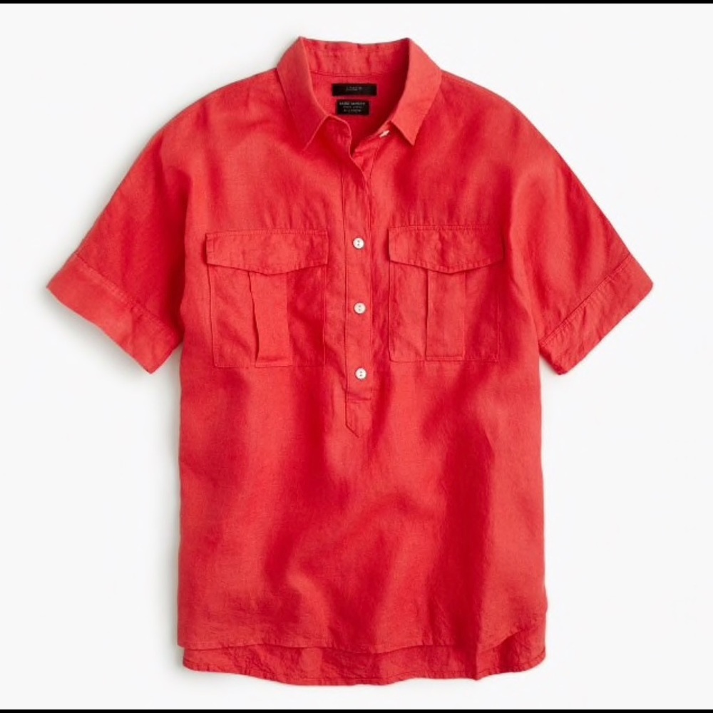 NWB J.Crew Baird McNutt Irish Linen Popover