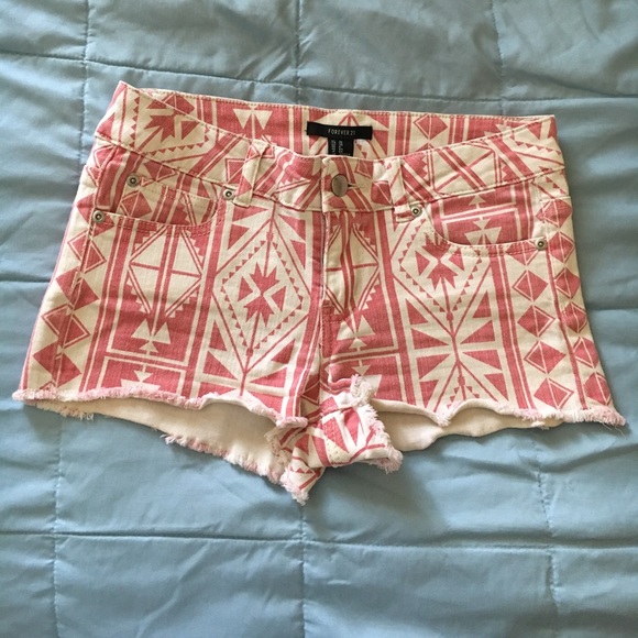 Forever 21 Pants - Pink tribal shorts Forever 21 Pants - Pink tribal shorts