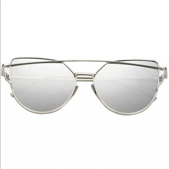*SOLD OUT* Silver Metal Frame Mirror Cat Eye Sung - Picture 2 of 2