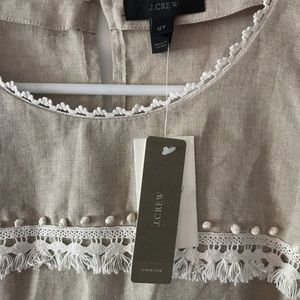 Jcrew tan linen shirt nwt